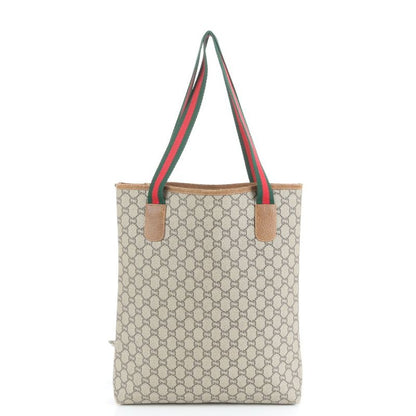 Vintage Old Gucci Plus Sherry Line Leather Tote Bag Shoulder A4 Ladies EUE