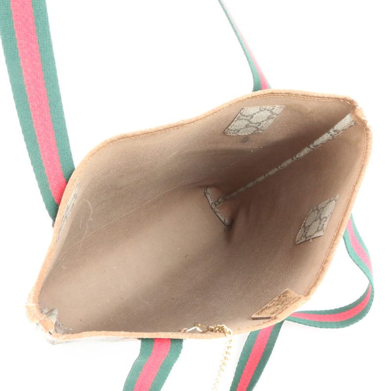 Vintage Old Gucci Plus Sherry Line Leather Tote Bag Shoulder A4 Ladies EUE