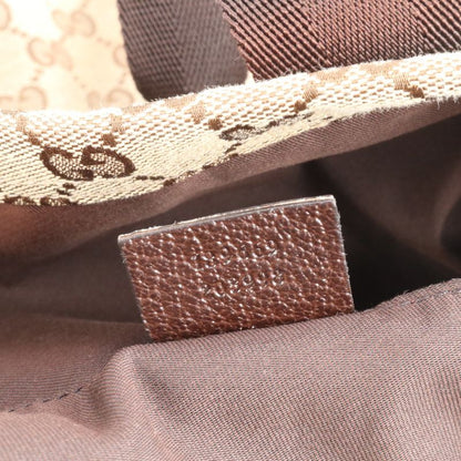 Gucci GG Canvas Leather Tote Bag Shoulder 189669 Brown A4 Men's EUE Db31-3