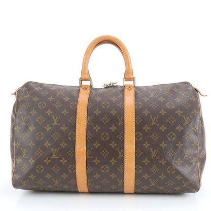 Louis Vuitton Monogram Keepall 45 M41428 Leather Boston Bag Business Travel