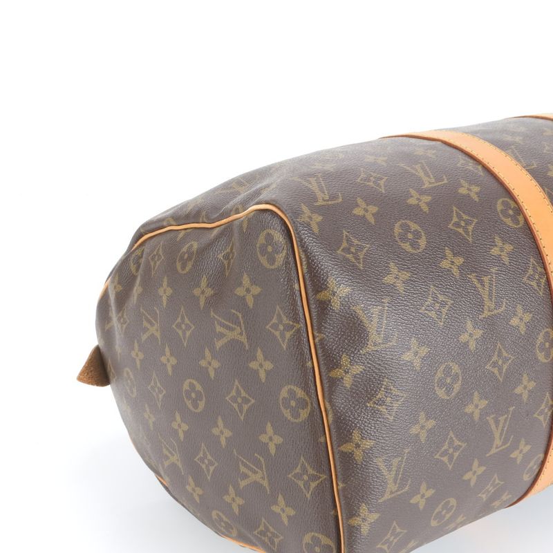 Louis Vuitton Monogram Keepall 45 M41428 Leather Boston Bag Business Travel