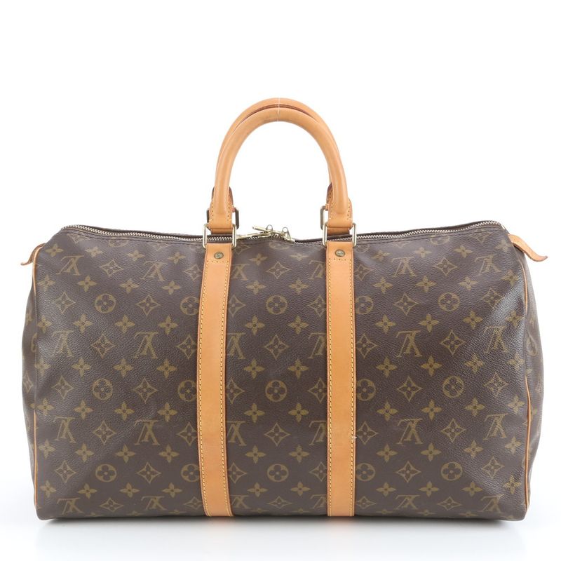 Louis Vuitton Monogram Keepall 45 M41428 Leather Boston Bag Business Travel