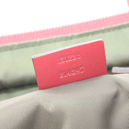 Gucci GG Canvas Leather Handbag Tote 131228 Beige Genuine Leather Women EUE