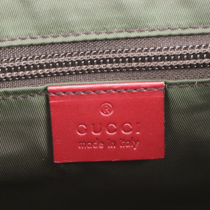 Gucci GG Canvas Leather Handbag Tote 131228 Beige Genuine Leather Women EUE