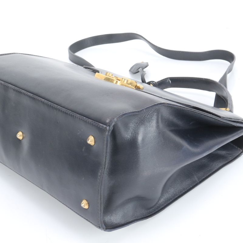 Gucci Lady Lock Leather 2WAY Shoulder Bag Crossbody Top Handle 000 256 Hand