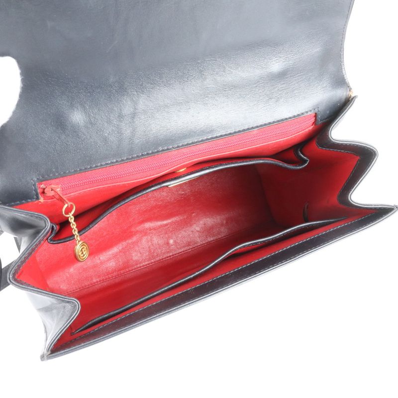 Gucci Lady Lock Leather 2WAY Shoulder Bag Crossbody Top Handle 000 256 Hand