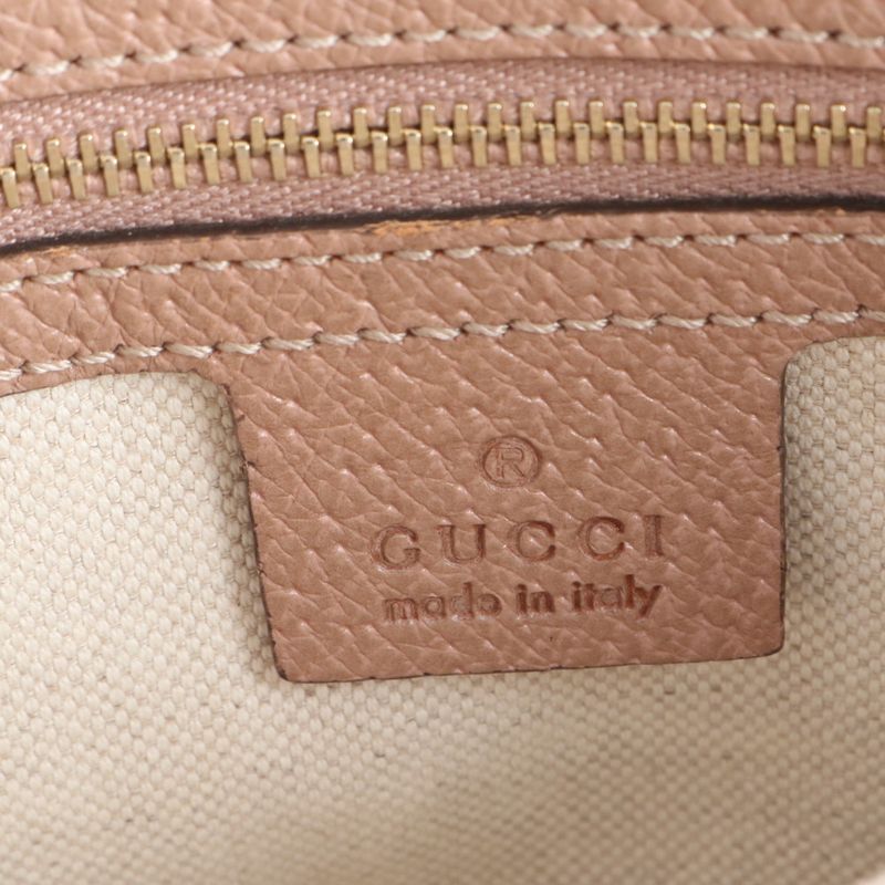 Gucci GG Canvas Bree Small Top Handle Bag 353121 Leather Hand Tote Women's EUE