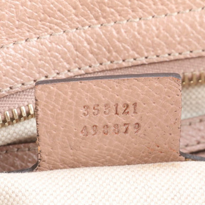 Gucci GG Canvas Bree Small Top Handle Bag 353121 Leather Hand Tote Women's EUE