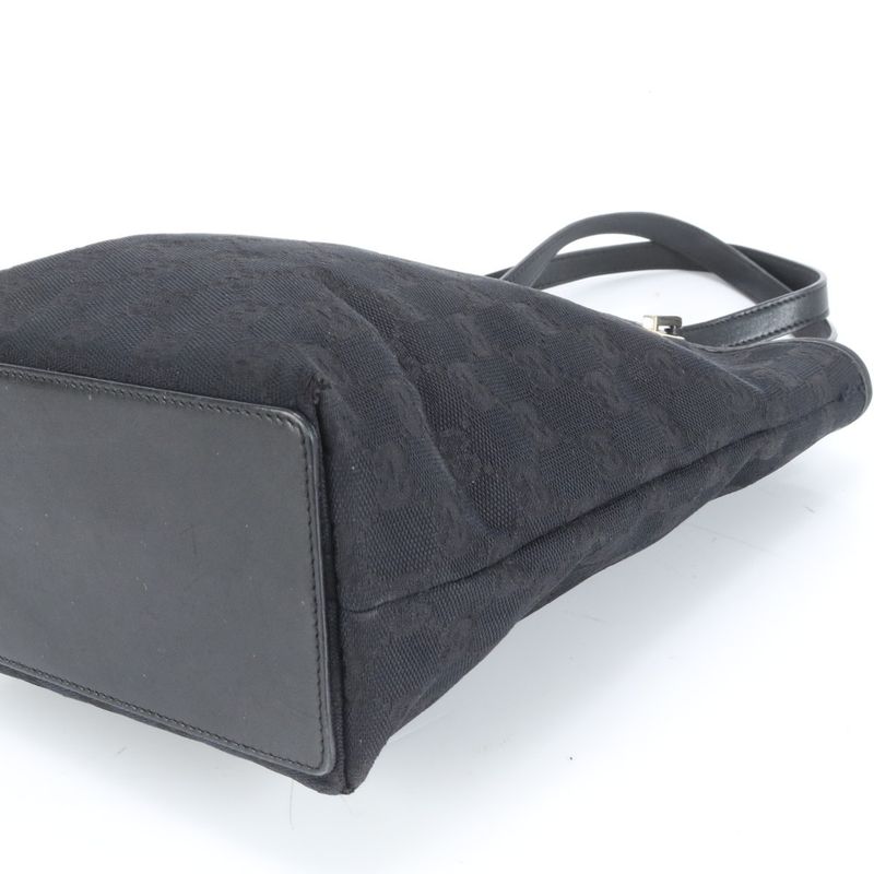 Gucci GG Canvas Leather Tote Bag Shoulder 002 1099 Hand Gold Hardware Women's