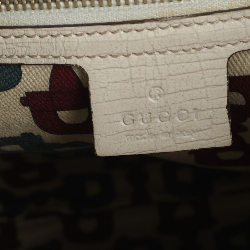 Gucci GG Canvas Charm Leather Shoulder Bag Crossbody 144388 Women ECE Db36-10