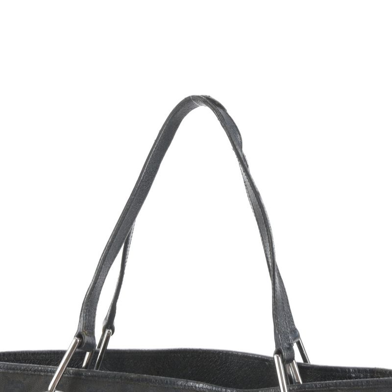 Gucci GG Canvas Eclipse Leather Tote Bag Shoulder 120836 Hand Black Women's ECE