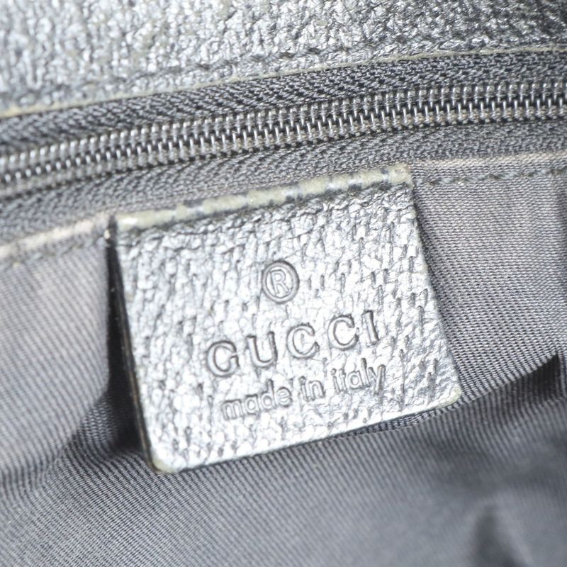 Gucci GG Canvas Eclipse Leather Tote Bag Shoulder 120836 Hand Black Women's ECE