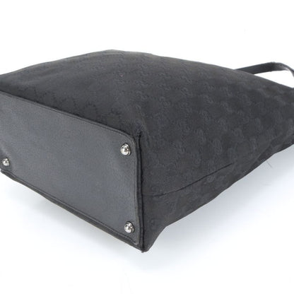 Gucci GG Canvas Eclipse Leather Tote Bag Shoulder 120836 Hand Black Women's ECE