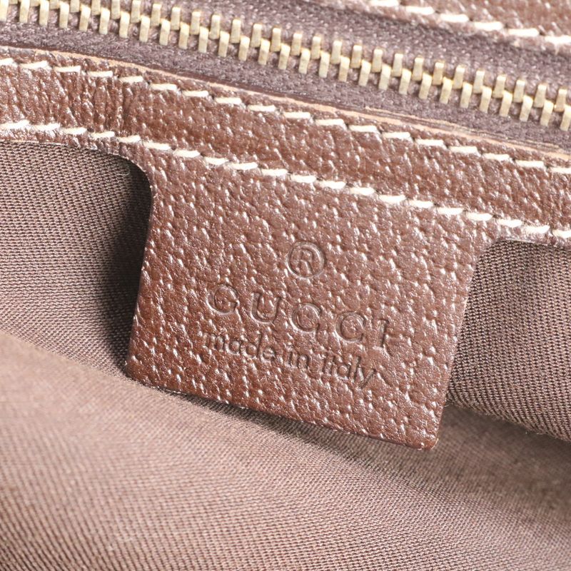 Gucci GG Canvas Bamboo Leather Tote Bag Shoulder Hand 154375 Brown A4 Ladies