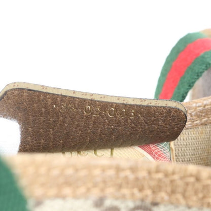 Vintage Old Gucci GG Supreme Sherry Leather Tote Bag Shoulder 39 02 A4 Women's