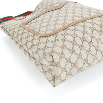 Vintage Old Gucci GG Supreme Sherry Leather Tote Bag Shoulder 39 02 A4 Women's