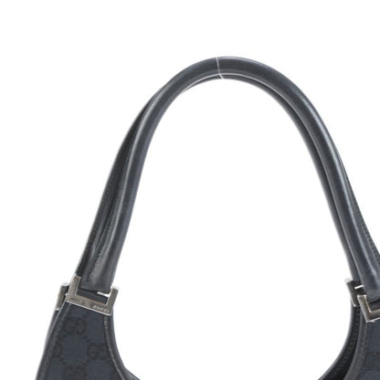 Gucci With Control Card GG Canvas Jackie Leather Tote Bag Hand 002 1067 Black