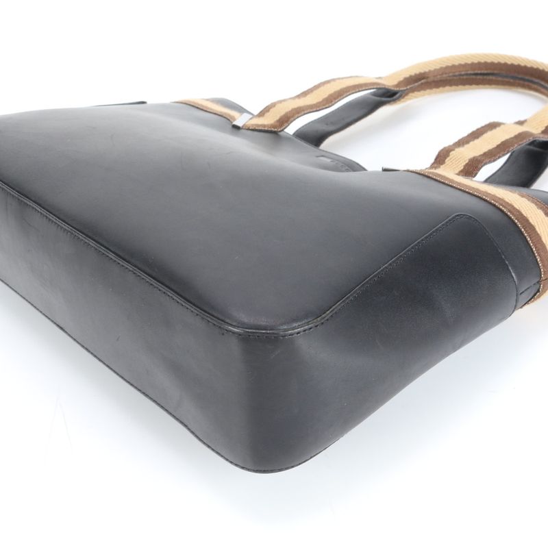 Gucci 002 1135 Leather Tote Bag Shoulder Hand Black Women's RCE Db46-5