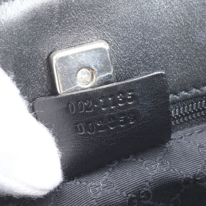 Gucci 002 1135 Leather Tote Bag Shoulder Hand Black Women's RCE Db46-5