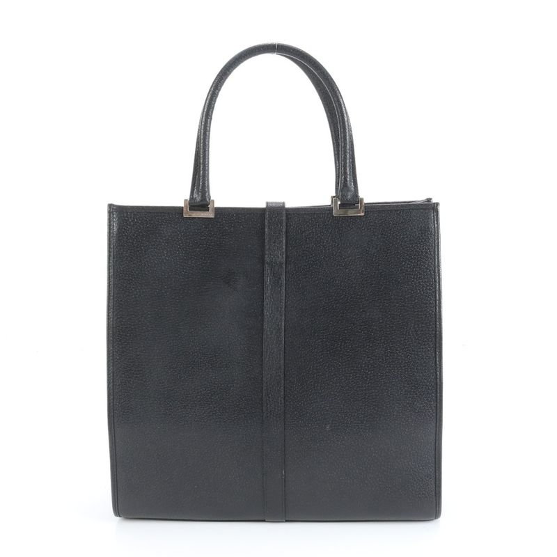 Gucci Jackie Leather Tote Bag 002 1064 Hand Black Silver Hardware A4 Women's