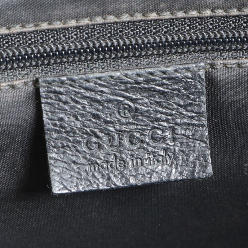 Gucci Jackie Leather Tote Bag 002 1064 Hand Black Silver Hardware A4 Women's