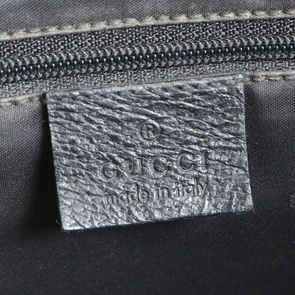 Gucci Jackie Leather Tote Bag 002 1064 Hand Black Silver Hardware A4 Women's