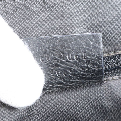 Gucci Jackie Leather Tote Bag 002 1064 Hand Black Silver Hardware A4 Women's