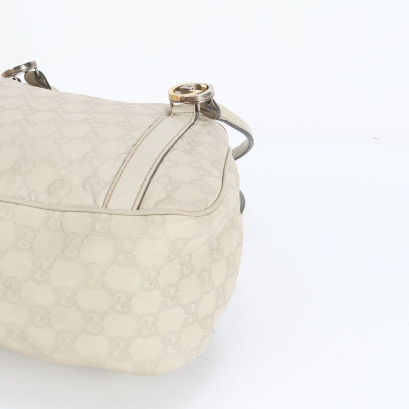 Guccissima GG Twins Leather Tote Bag Shoulder 232963 Beige Women's EUE Db39-2