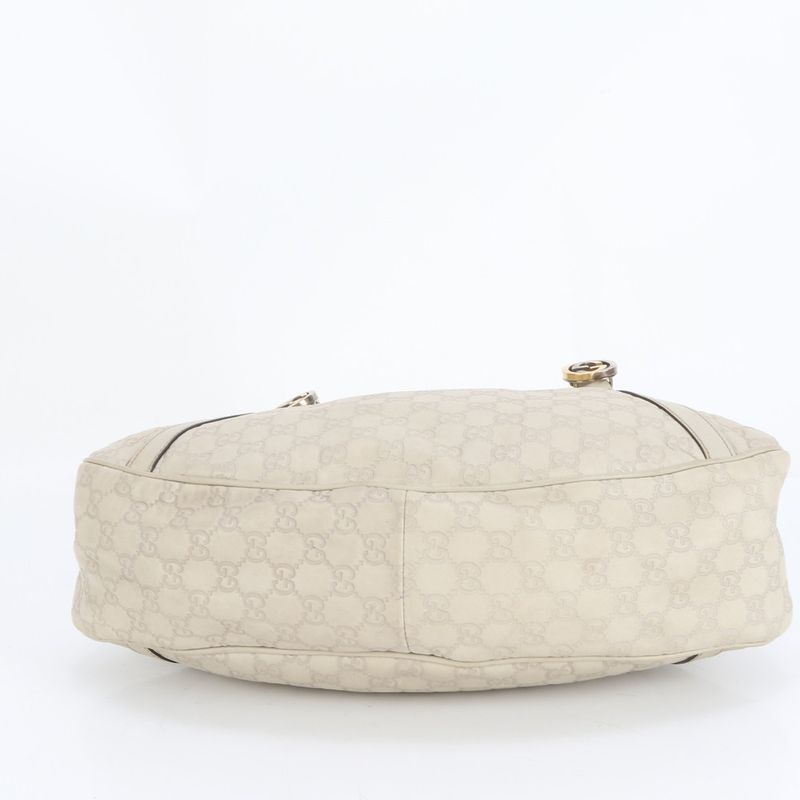 Guccissima GG Twins Leather Tote Bag Shoulder 232963 Beige Women's EUE Db39-2