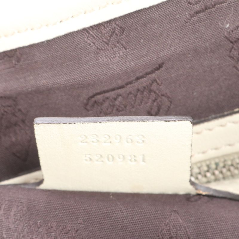 Guccissima GG Twins Leather Tote Bag Shoulder 232963 Beige Women's EUE Db39-2