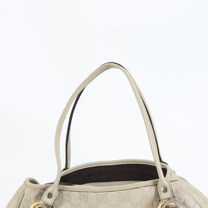 Guccissima GG Twins Leather Tote Bag Shoulder 232963 Beige Women's EUE Db39-2