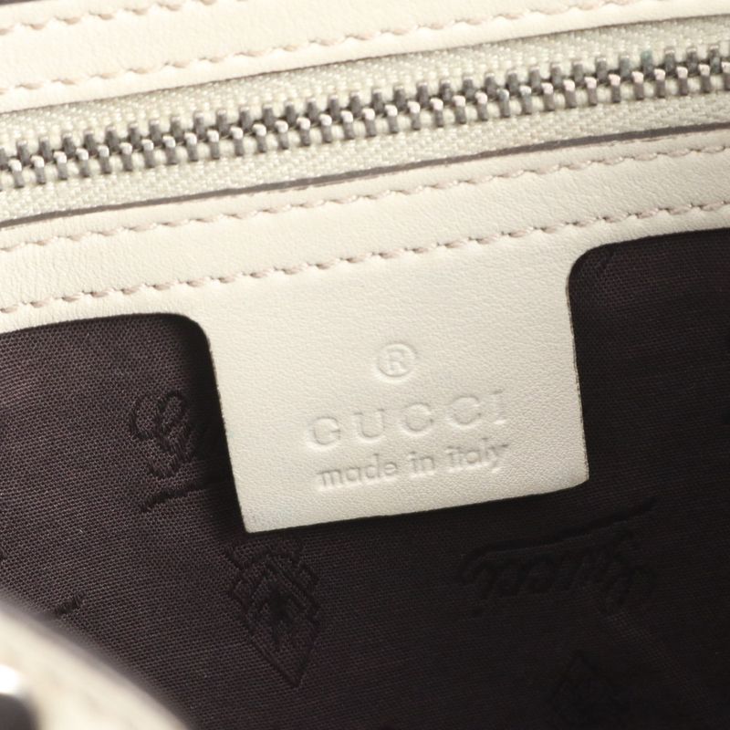 Guccissima GG Twins Leather Tote Bag Shoulder 232963 Beige Women's EUE Db39-2