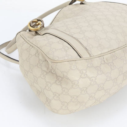 Guccissima GG Twins Leather Tote Bag Shoulder 232963 Beige Women's EUE Db39-2