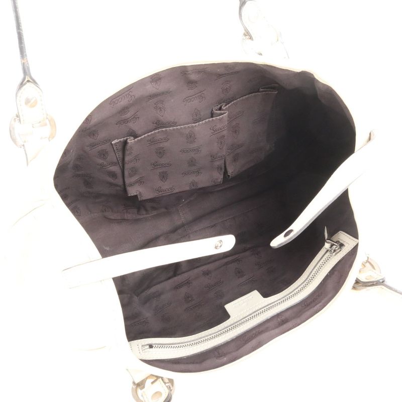 Guccissima GG Twins Leather Tote Bag Shoulder 232963 Beige Women's EUE Db39-2