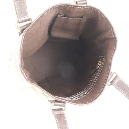 Gucci GG Canvas Leather Tote Bag Shoulder 153361 Gold Hardware Brown Women's