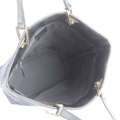 Gucci GG Canvas Leather Tote Bag Shoulder 002 1099 Black Gold Hardware Women's