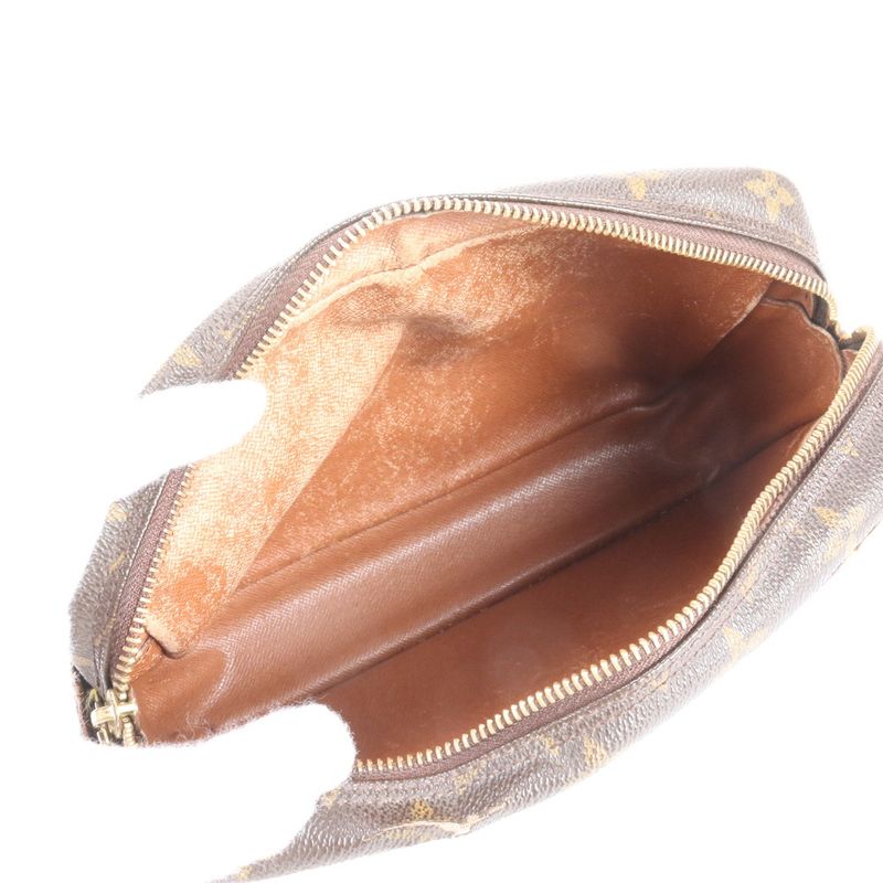 No Solid Louis Vuitton Monogram Compiegne 23 M51847 Leather Second Bag Clutch