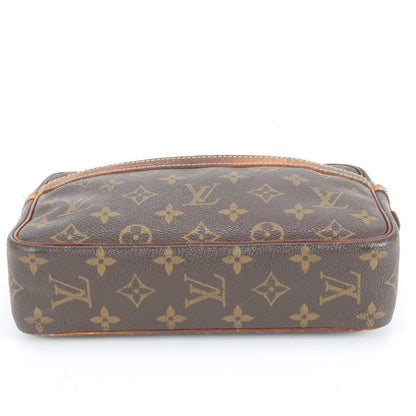 No Solid Louis Vuitton Monogram Compiegne 23 M51847 Leather Second Bag Clutch