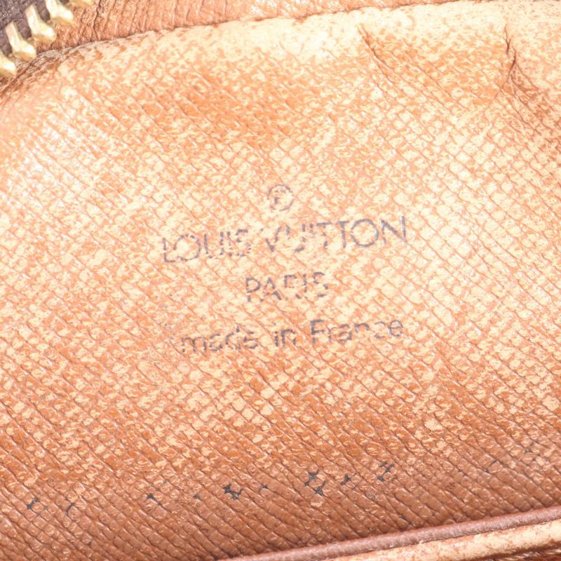 No Solid Louis Vuitton Monogram Compiegne 23 M51847 Leather Second Bag Clutch