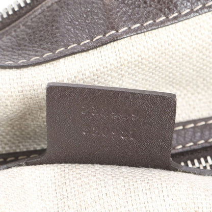 Gucci GG Canvas Leather 2WAY Shoulder Bag Crossbody Hand Tote 232949 A4 Women