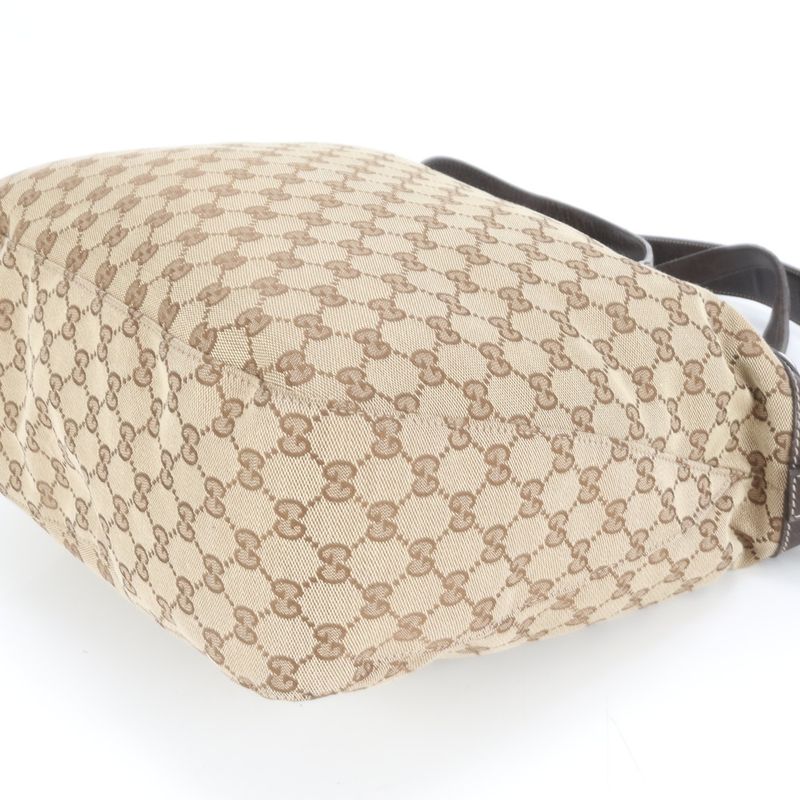 Gucci GG Canvas Leather 2WAY Shoulder Bag Crossbody Hand Tote 232949 A4 Women