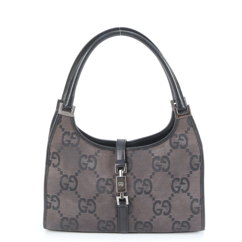 Gucci Jumbo GG Canvas Jackie 002 1068 Leather Shoulder Bag Shoulder Tote Hand