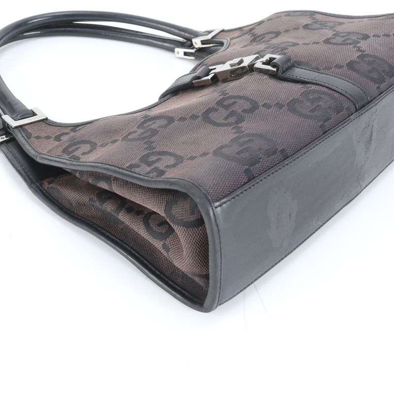 Gucci Jumbo GG Canvas Jackie 002 1068 Leather Shoulder Bag Shoulder Tote Hand