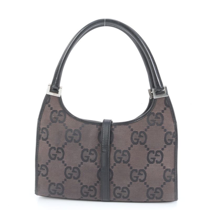 Gucci Jumbo GG Canvas Jackie 002 1068 Leather Shoulder Bag Shoulder Tote Hand