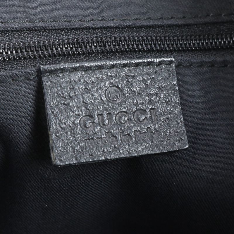 Gucci GG Canvas Abby 130739 Leather Tote Bag Shoulder Black Genuine Leather