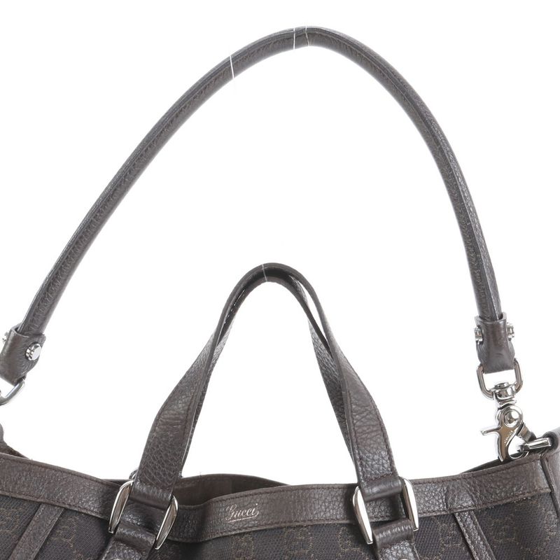 Gucci GG Canvas Abby 268641 Leather 2WAY Shoulder Bag Shoulder Tote Brown A4