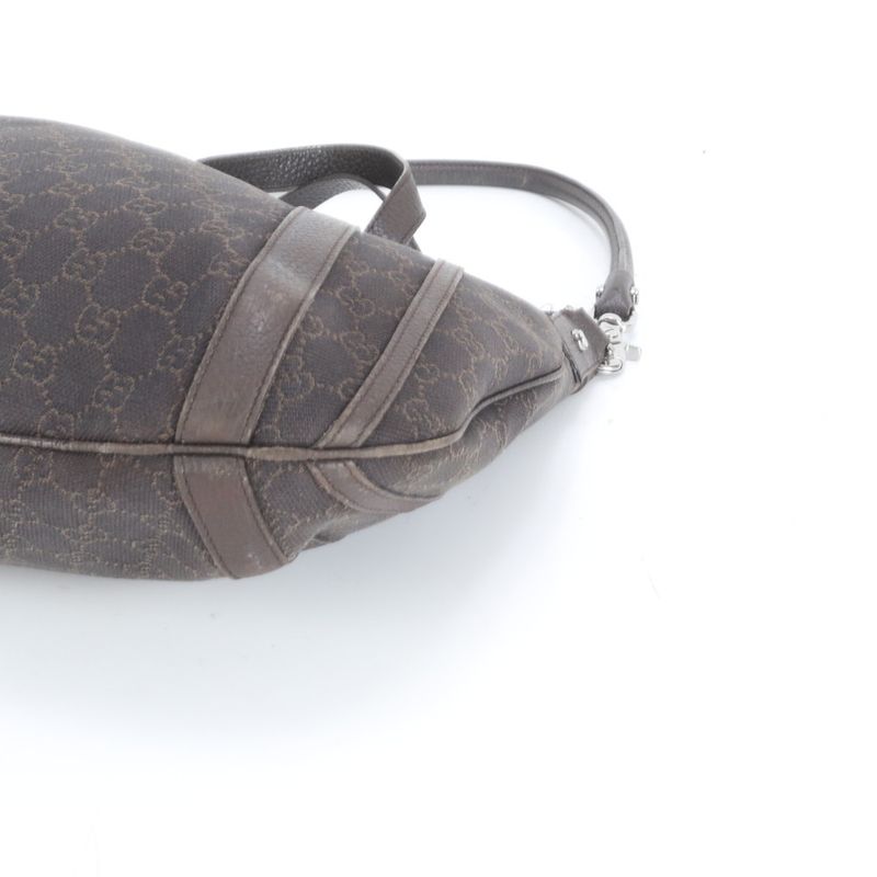 Gucci GG Canvas Abby 268641 Leather 2WAY Shoulder Bag Shoulder Tote Brown A4