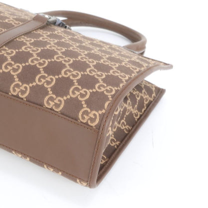 Gucci With Control Card GG Canvas Jackie Leather Tote Bag 002-1065 Hand Women's