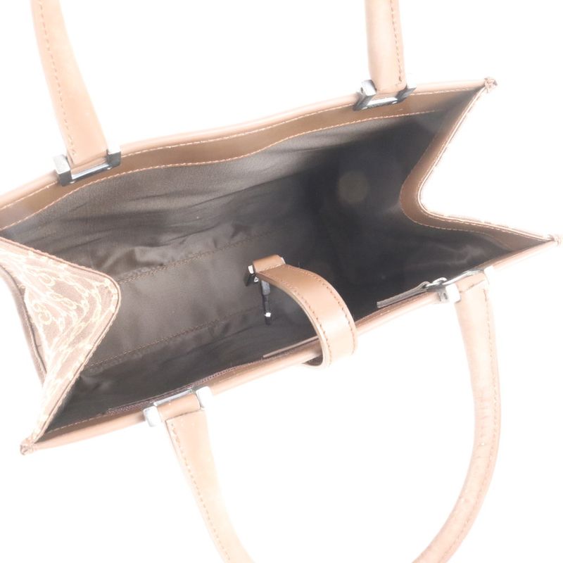 Gucci With Control Card GG Canvas Jackie Leather Tote Bag 002-1065 Hand Women's