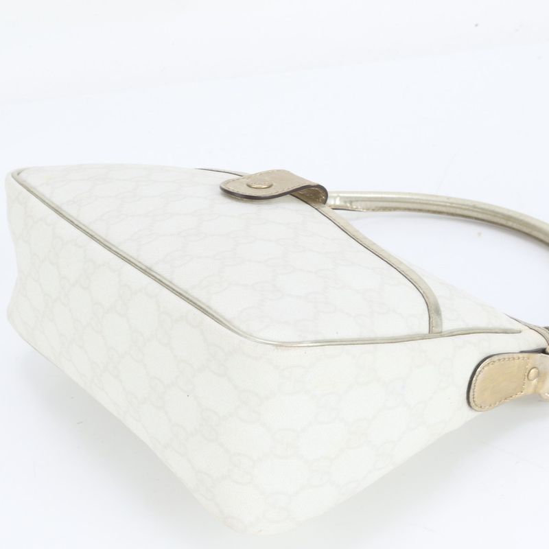 Gucci GG Supreme Leather Shoulder Bag 190258 Hand Tote Gold Hardware Women's